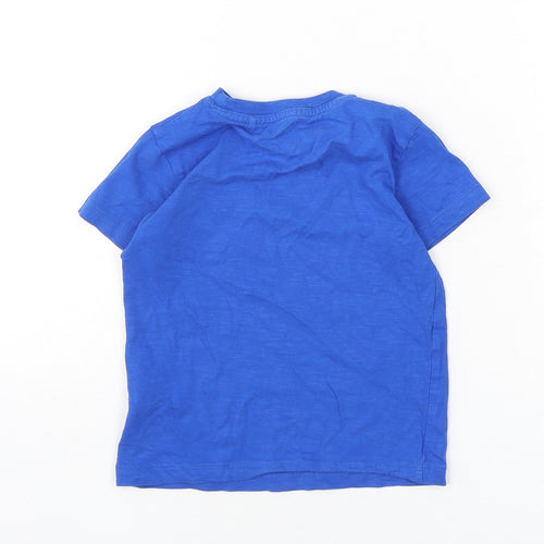 NEXT Boys Blue 100% Cotton Basic T-Shirt Size 2-3 Years Round Neck Pullover