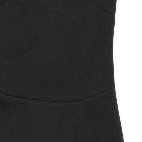 ASOS Womens Black Polyester Bodycon Size 10 Sweetheart Pullover