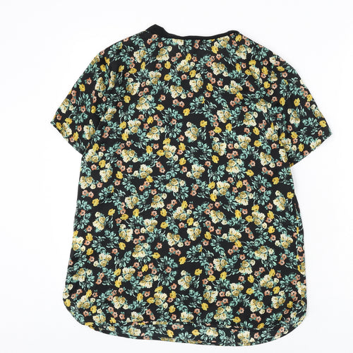 Limited Edition Womens Multicoloured Floral Polyester Basic Blouse Size 12 Round Neck