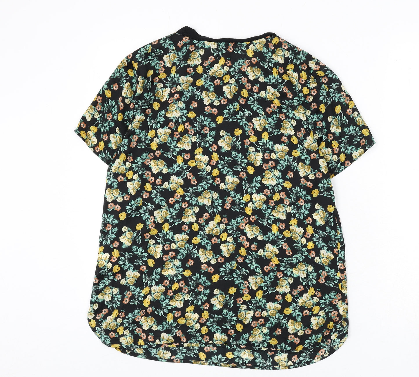 Limited Edition Womens Multicoloured Floral Polyester Basic Blouse Size 12 Round Neck