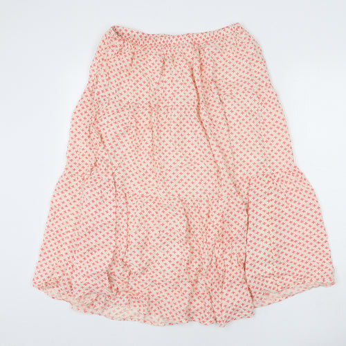 Saint Tropez Clothing Womens Beige Geometric Viscose Flare Skirt Size M