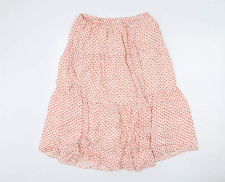 Saint Tropez Clothing Womens Beige Geometric Viscose Flare Skirt Size M