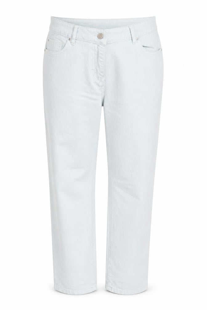 NEXT Womens Blue Cotton Straight Jeans Size 12 L26 in Regular Zip