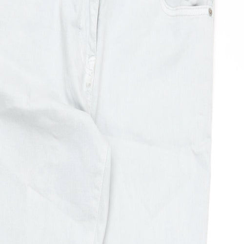 NEXT Womens Blue Cotton Straight Jeans Size 12 L26 in Regular Zip