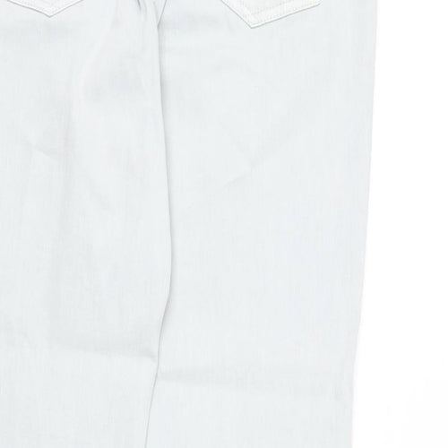 NEXT Womens Blue Cotton Straight Jeans Size 12 L26 in Regular Zip