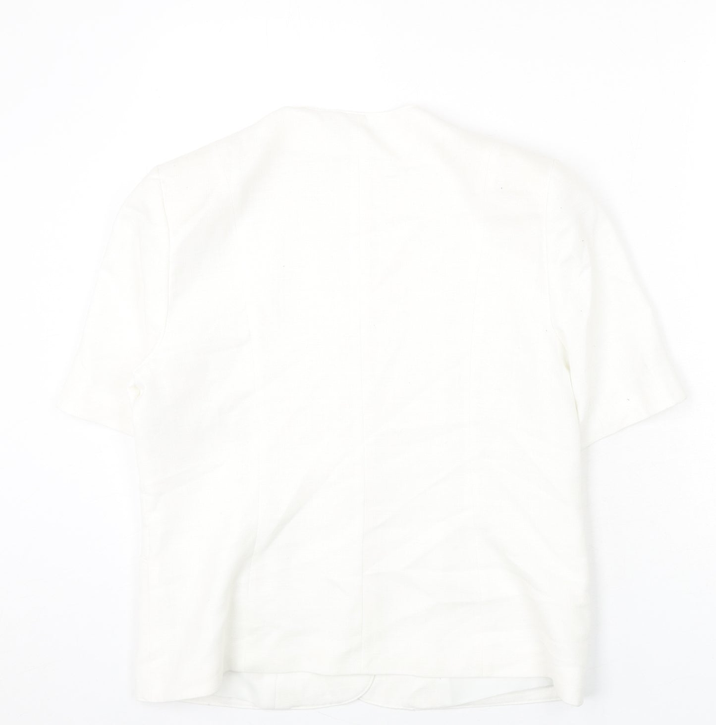Selfridges Womens White Polyester Jacket Blazer Size 14