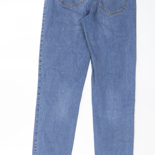 HEMA Womens Blue Cotton Skinny Jeans Size 28 in L30 in Regular Zip - Pockets, Belt Loops