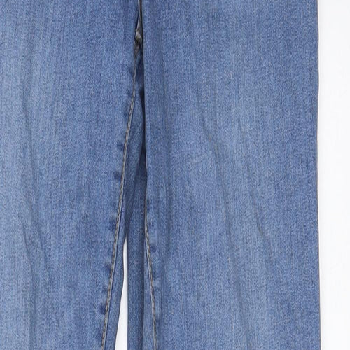 HEMA Womens Blue Cotton Skinny Jeans Size 28 in L30 in Regular Zip - Pockets, Belt Loops