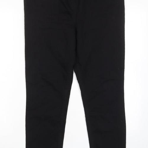 TU Womens Black Cotton Jegging Jeans Size 16 L28 in Regular - Elastic waist