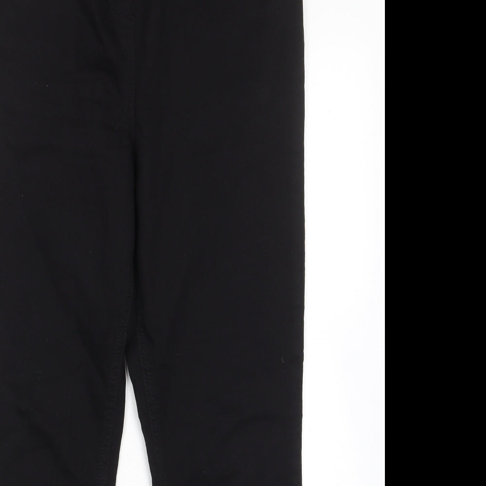 TU Womens Black Cotton Jegging Jeans Size 16 L28 in Regular - Elastic waist