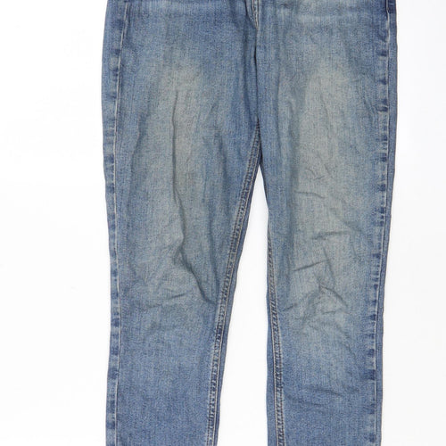 New Look Womens Blue Cotton Skinny Jeans Size 8 L27 in Regular Zip - Pockets, Belt Loops