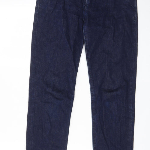 TOM TAILOR Womens Blue Cotton Skinny Jeans Size 29 in L32 in Regular Zip - Pockets, Belt Loops, Cuffed