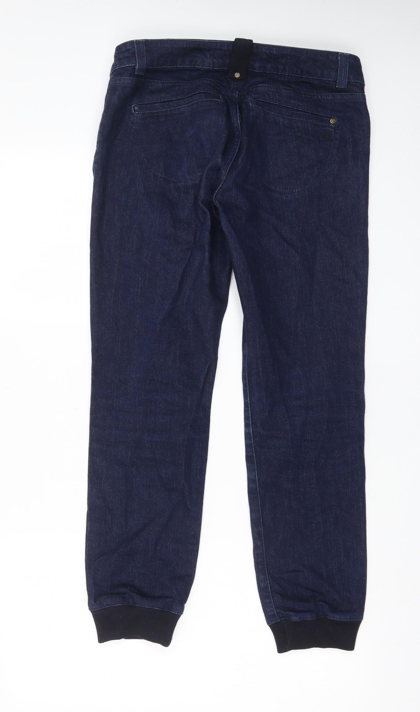 TOM TAILOR Womens Blue Cotton Skinny Jeans Size 29 in L32 in Regular Zip - Pockets, Belt Loops, Cuffed