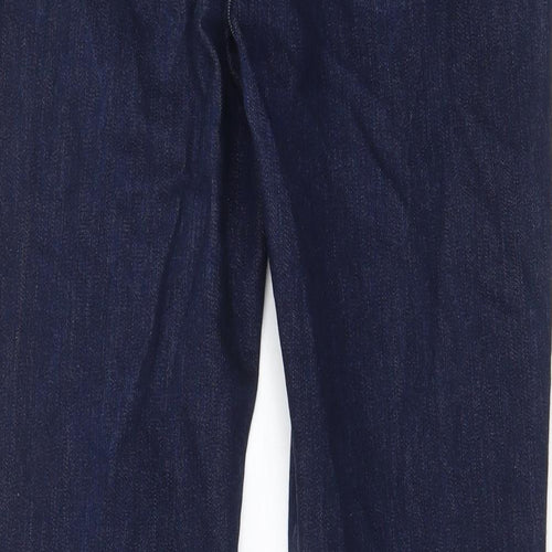 TOM TAILOR Womens Blue Cotton Skinny Jeans Size 29 in L32 in Regular Zip - Pockets, Belt Loops, Cuffed