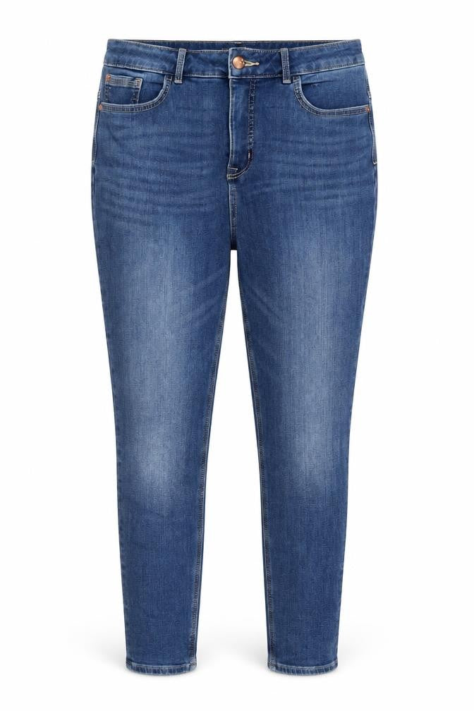 Marks and Spencer Womens Blue Cotton Skinny Jeans Size 32 in L27 in Regular Zip - Pockets, Belt Loops