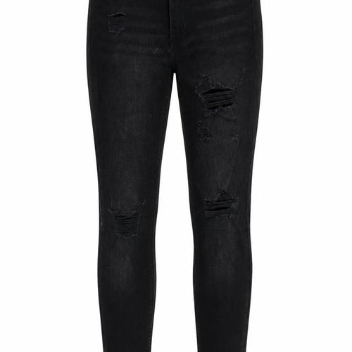 Denim & Co. Womens Black Cotton Skinny Jeans Size 8 L27 in Regular Zip - Pockets, Belt Loops