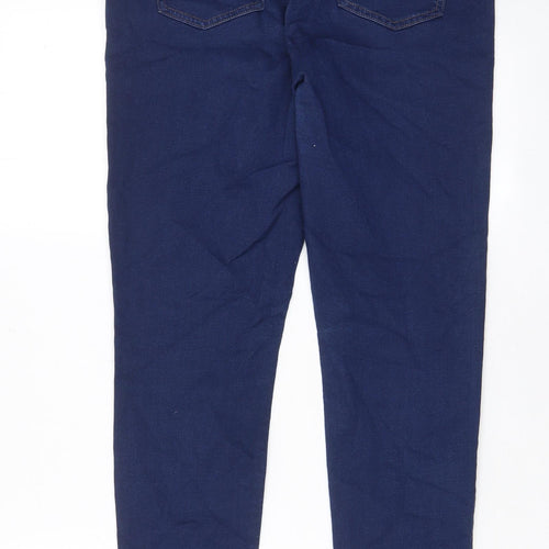 Marks and Spencer Womens Blue Cotton Jegging Jeans Size 14 L30 in Regular - Elastic waist