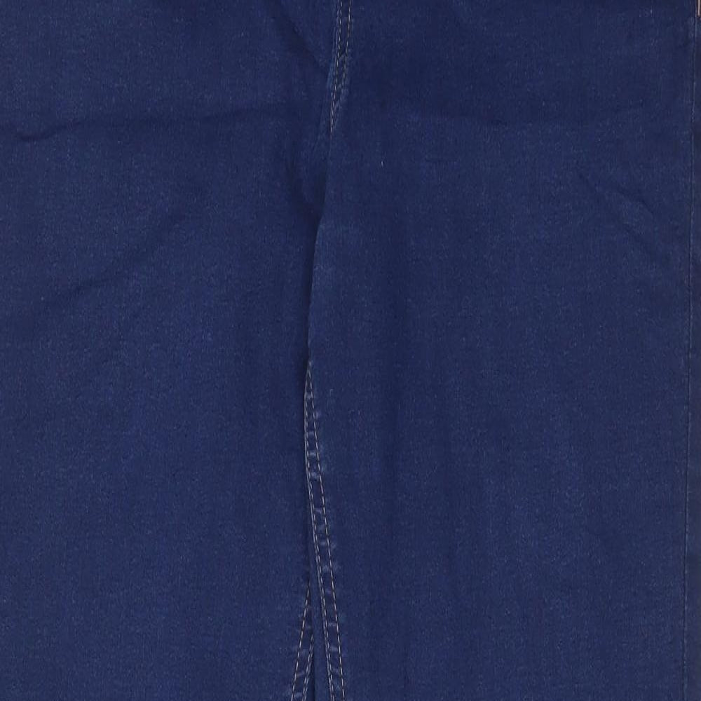 Marks and Spencer Womens Blue Cotton Jegging Jeans Size 14 L30 in Regular - Elastic waist