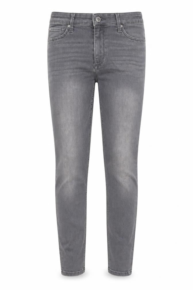 H7m Girls Grey Cotton Skinny Jeans Size 12-13 Years L26 in Regular Zip - Pockets, Belt Loops