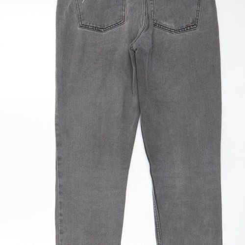 Only Womens Grey Cotton Straight Jeans Size 28 L32 in Regular Zip - Pockets, Belt Loops