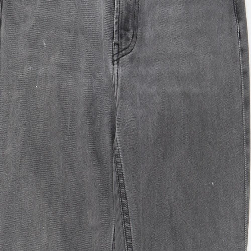 Only Womens Grey Cotton Straight Jeans Size 28 L32 in Regular Zip - Pockets, Belt Loops