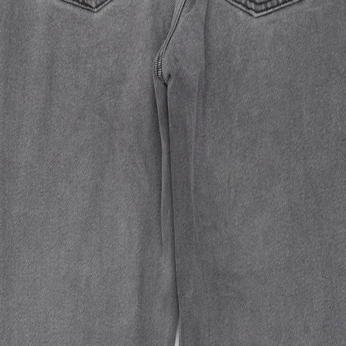 Only Womens Grey Cotton Straight Jeans Size 28 L32 in Regular Zip - Pockets, Belt Loops
