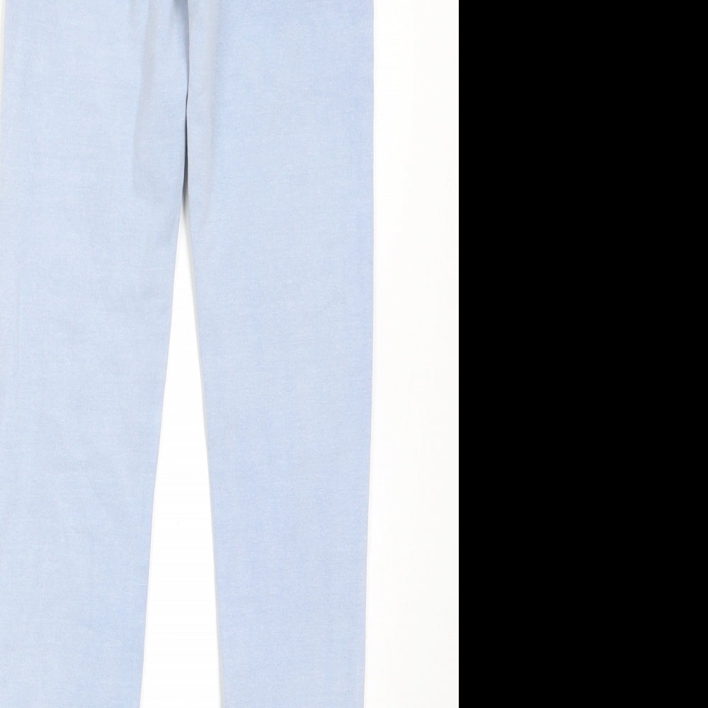 H&M Girls Blue Cotton Skinny Jeans Size 11-12 Years L25 in Regular Zip - Pockets