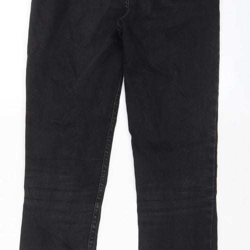 New Look Womens Black Cotton Skinny Jeans Size 8 L26 in Regular Zip - Pockets, Belt Loops