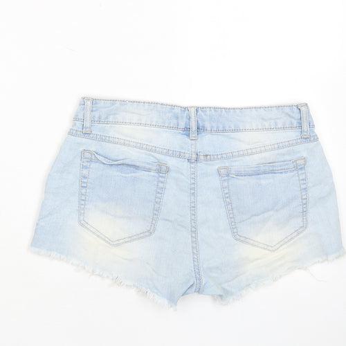 Blue Spice Girls Blue Cotton Bermuda Shorts Size 7 Years Regular Zip - Pockets, Belt Loops, Crochet