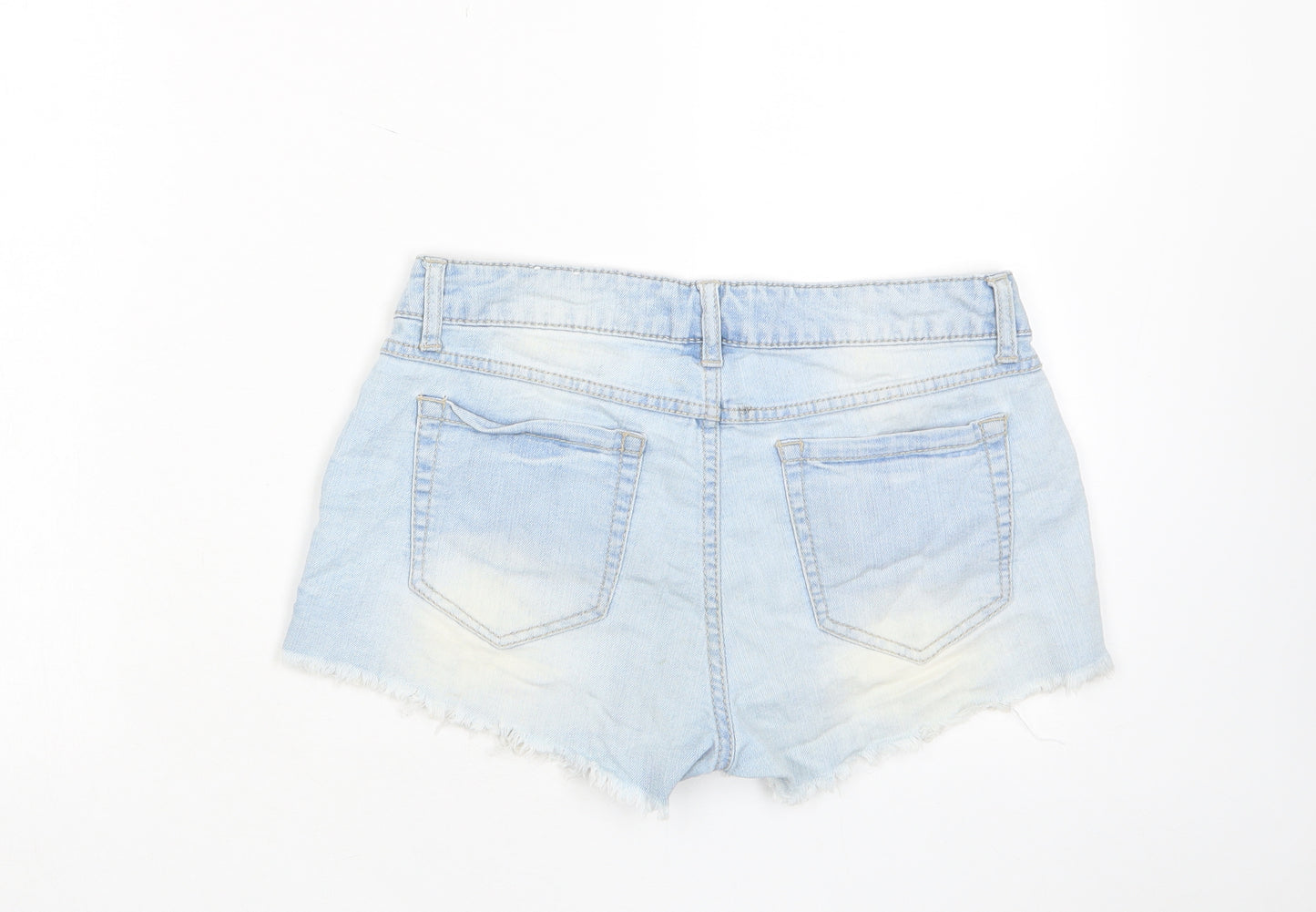 Blue Spice Girls Blue Cotton Bermuda Shorts Size 7 Years Regular Zip - Pockets, Belt Loops, Crochet