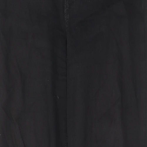 H7m Womens Black Cotton Straight Jeans Size 8 L27 in Regular Zip - Pockets, Belt Loops