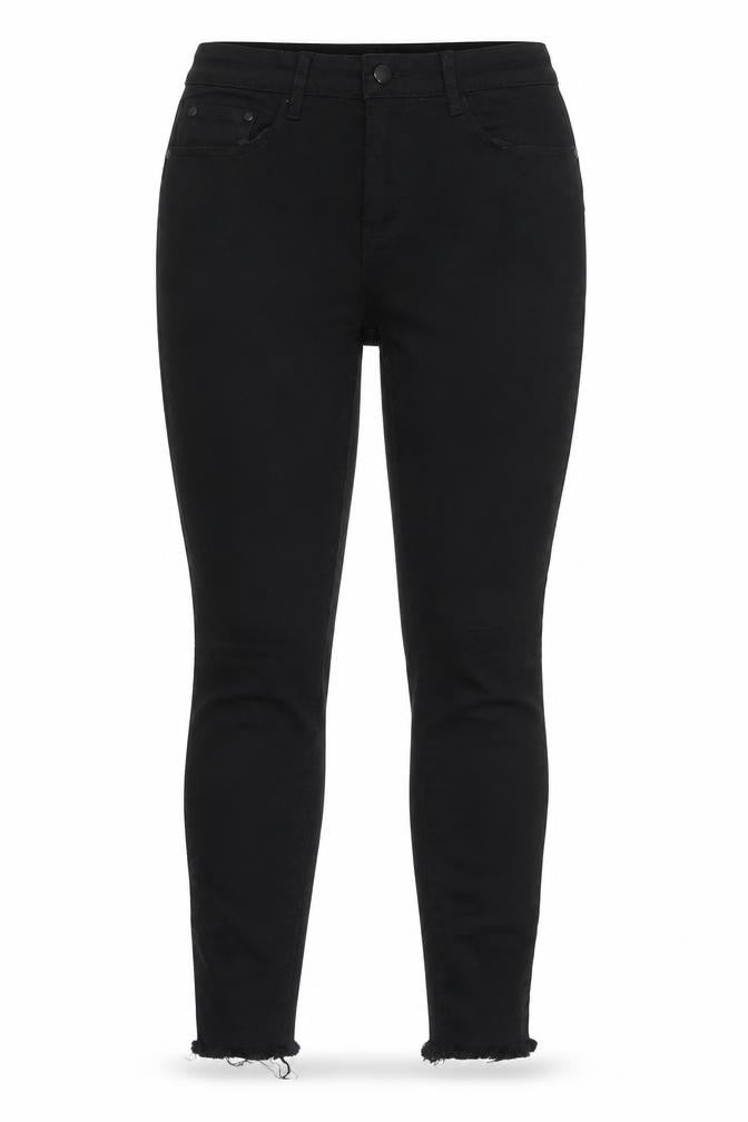 Renatta&go Womens Black Cotton Skinny Jeans Size 10 L27 in Regular Zip - Pockets, Belt Loops