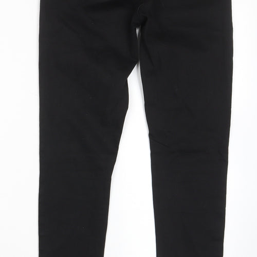 Renatta&go Womens Black Cotton Skinny Jeans Size 10 L27 in Regular Zip - Pockets, Belt Loops