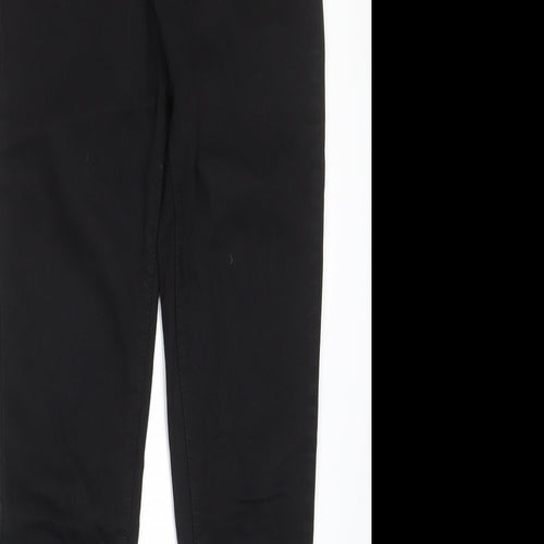 Renatta&go Womens Black Cotton Skinny Jeans Size 10 L27 in Regular Zip - Pockets, Belt Loops