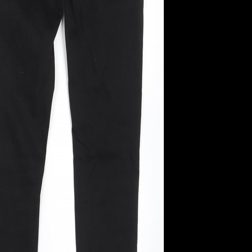 Renatta&go Womens Black Cotton Skinny Jeans Size 10 L27 in Regular Zip - Pockets, Belt Loops