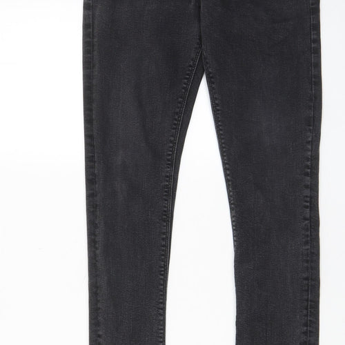 ASOS Mens Grey Cotton Skinny Jeans Size 30 in L32 in Regular Zip - Pockets, Collared