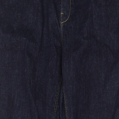 Lindex Womens Blue Cotton Straight Jeans Size 38 in L30 in Regular Zip - Pockets, Belt Loops