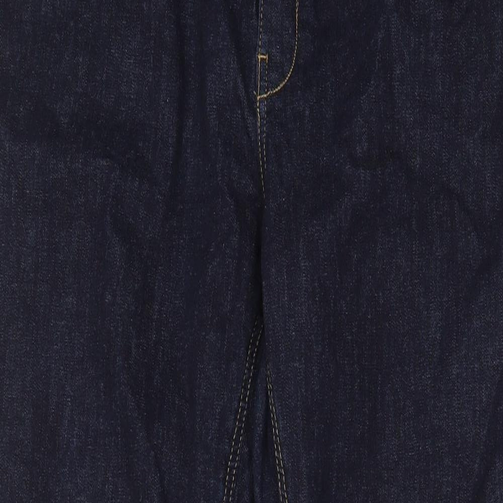 Lindex Womens Blue Cotton Straight Jeans Size 38 in L30 in Regular Zip - Pockets, Belt Loops