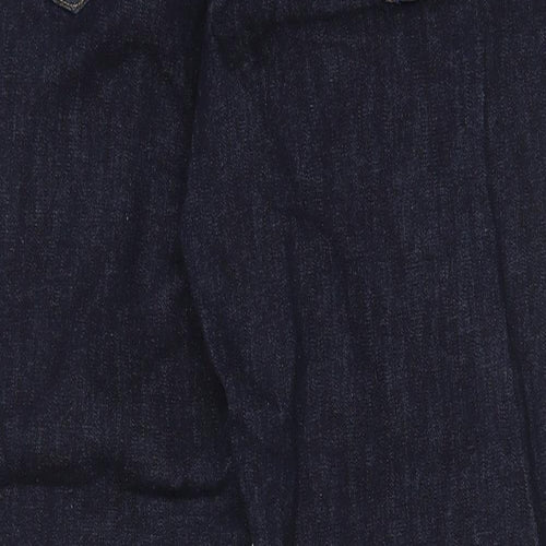 Lindex Womens Blue Cotton Straight Jeans Size 38 in L30 in Regular Zip - Pockets, Belt Loops