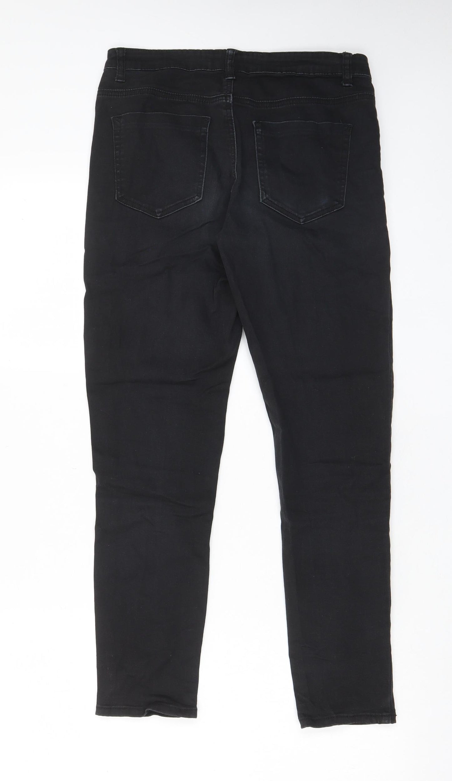 Apple Mints Womens Black Cotton Capri Jeans Size 29 in L26 in Regular Zip - Pockets, Belt Loops