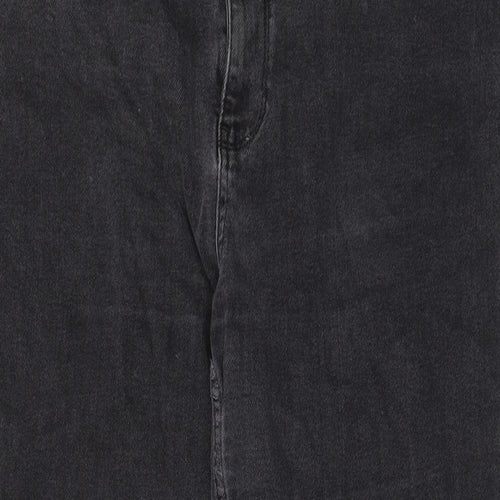 Hush Womens Grey Cotton Straight Jeans Size 16 L27 in Regular Zip - Pockets, Belt Loops