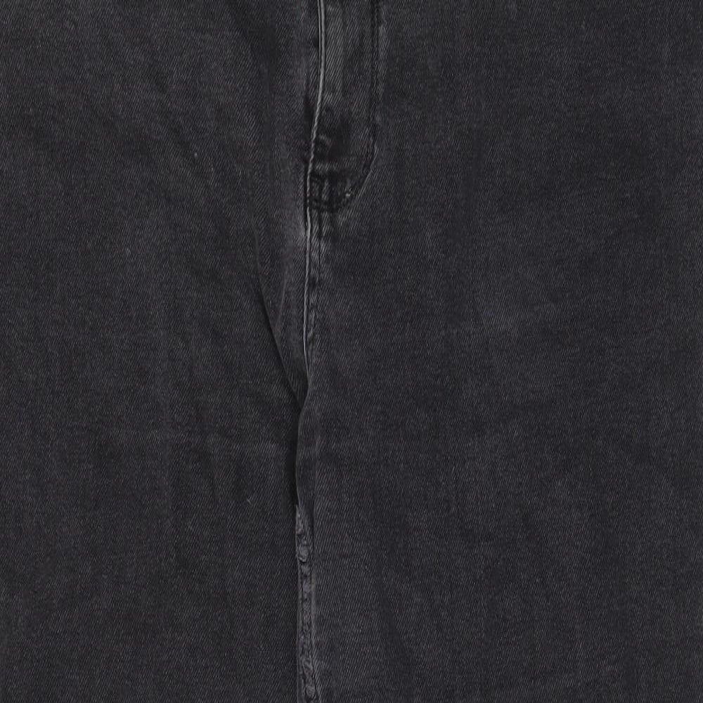 Hush Womens Grey Cotton Straight Jeans Size 16 L27 in Regular Zip - Pockets, Belt Loops