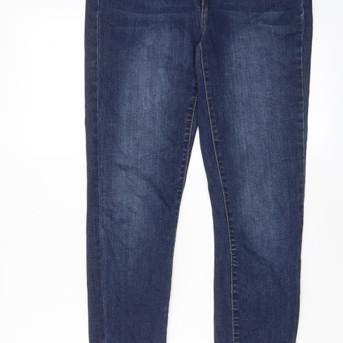 Buffalo Womens Blue Cotton Skinny Jeans Size 10 L29 in Regular Zip - Pockets, Belt Loops