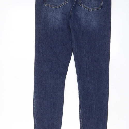 Buffalo Womens Blue Cotton Skinny Jeans Size 10 L29 in Regular Zip - Pockets, Belt Loops