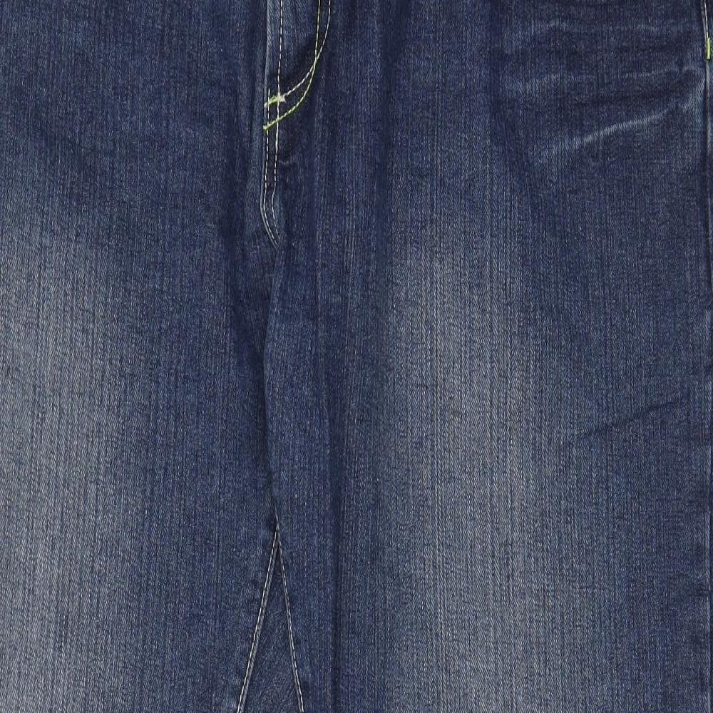 Burton Mens Blue Cotton Straight Jeans Size 44 in L32 in Regular Zip - Pockets, Belt Loops