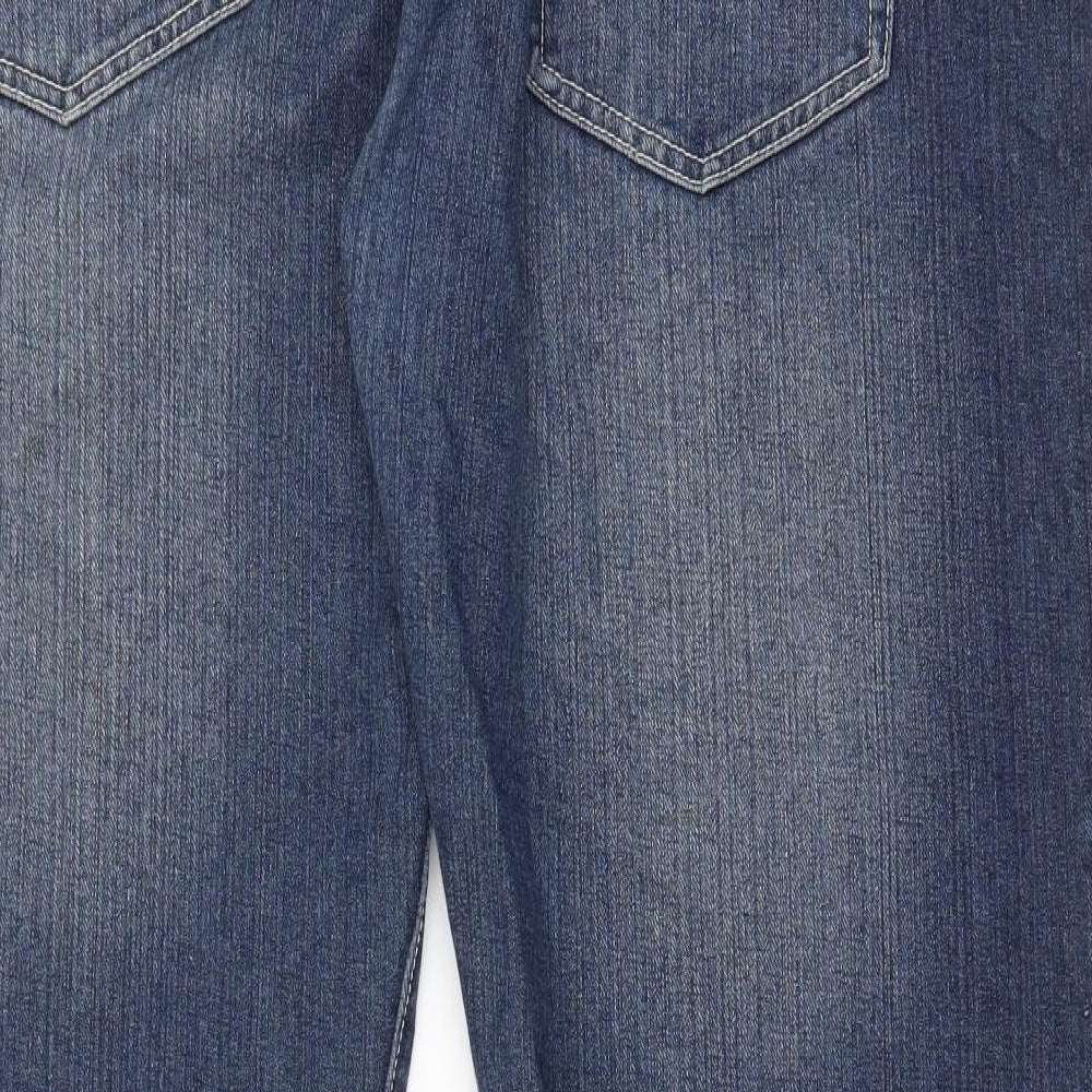 Burton Mens Blue Cotton Straight Jeans Size 44 in L32 in Regular Zip - Pockets, Belt Loops