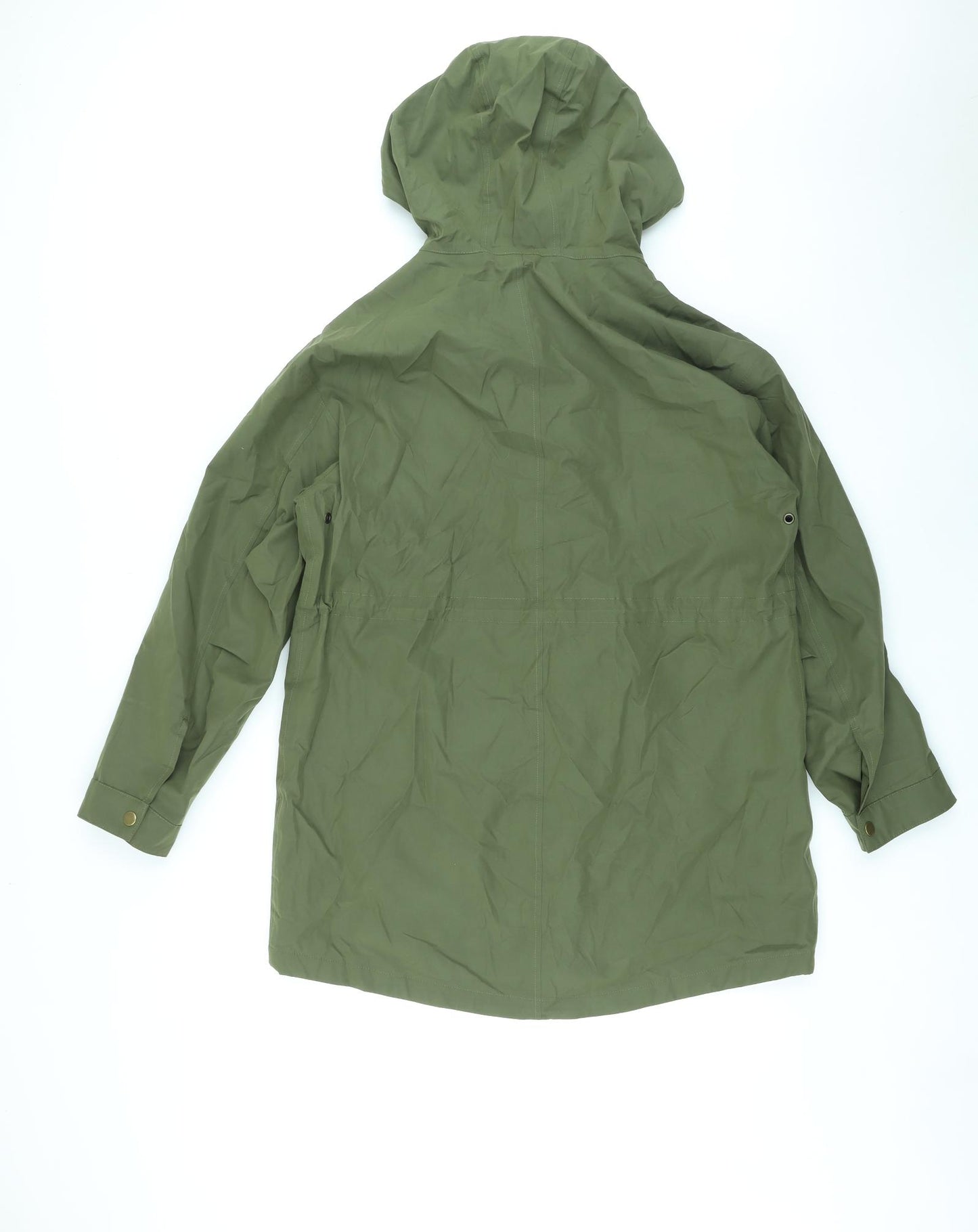 Marks and Spencer Womens Green Parka Coat Size 12 Zip