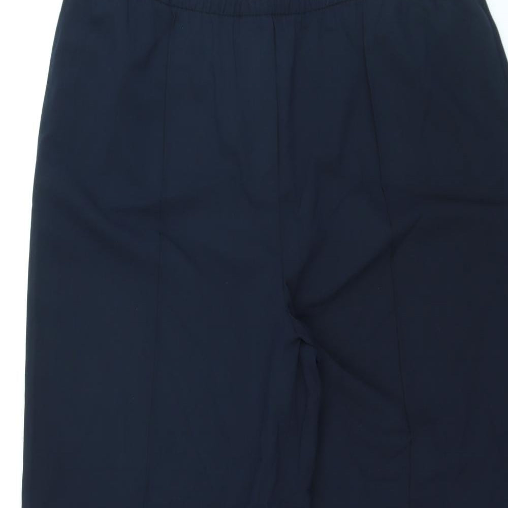 Marks and Spencer Womens Blue Polyester Cropped Trousers Size 20 L29 in Regular