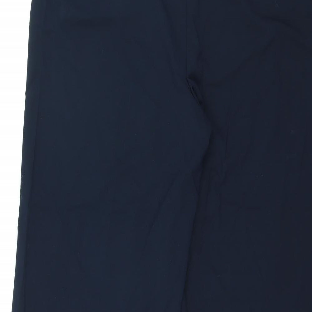 Marks and Spencer Womens Blue Polyester Cropped Trousers Size 20 L29 in Regular