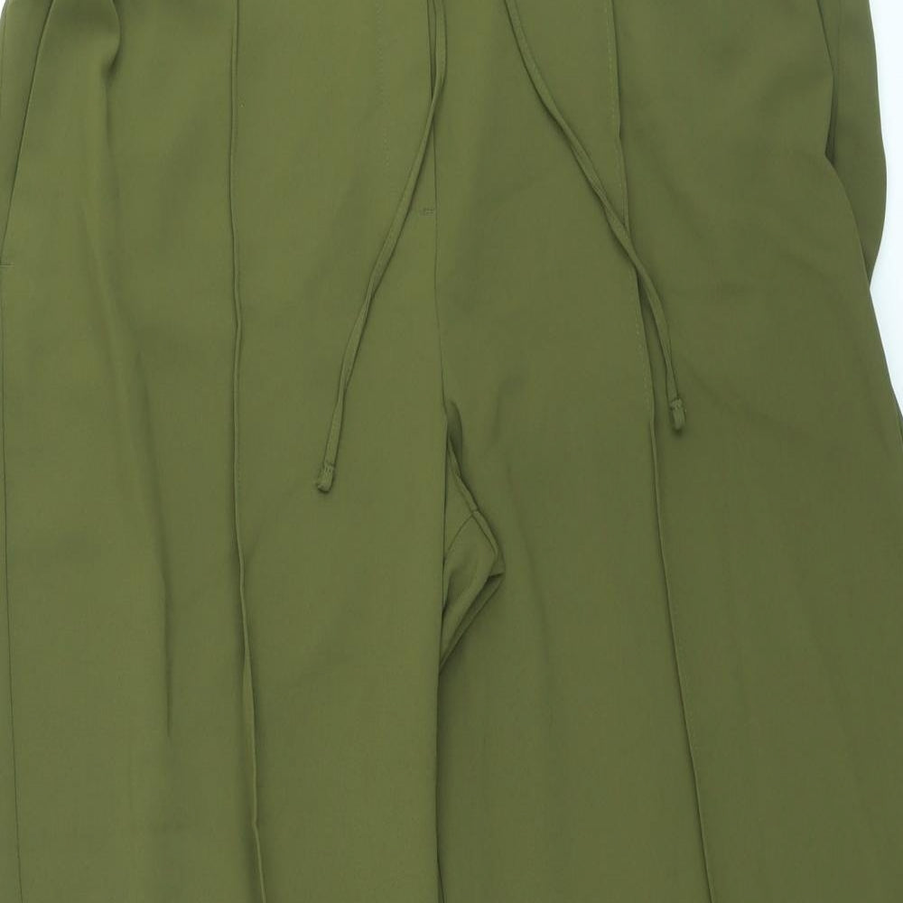 Marks and Spencer Womens Green Polyester Trousers Size 20 L29 in Regular Drawstring